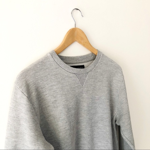 Zara Grey Crewneck Sweater - Picture 5 of 6